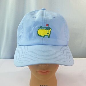 MASTERS Blue Embroidered Performance Soft Shell Golf Hat Cap AUGUSTA NATIONAL